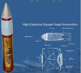 Foto Munisi 90 mm HESH (High-Explosive Squash Head)