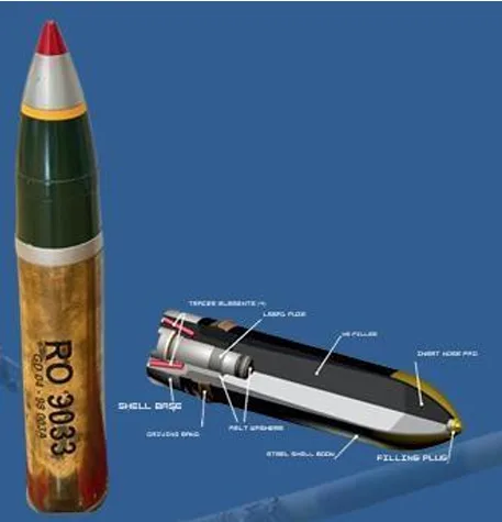 Foto Munisi 90 mm HESH-T (High-Explosive Squash Head Tracer)